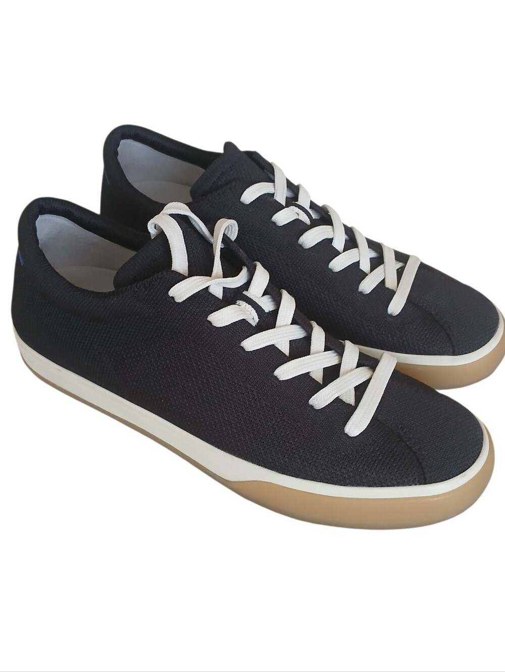 ROTHY'S The Lace Up Sneakers Women's 7.5 Black Comfy Neutral Minimalist Recycled